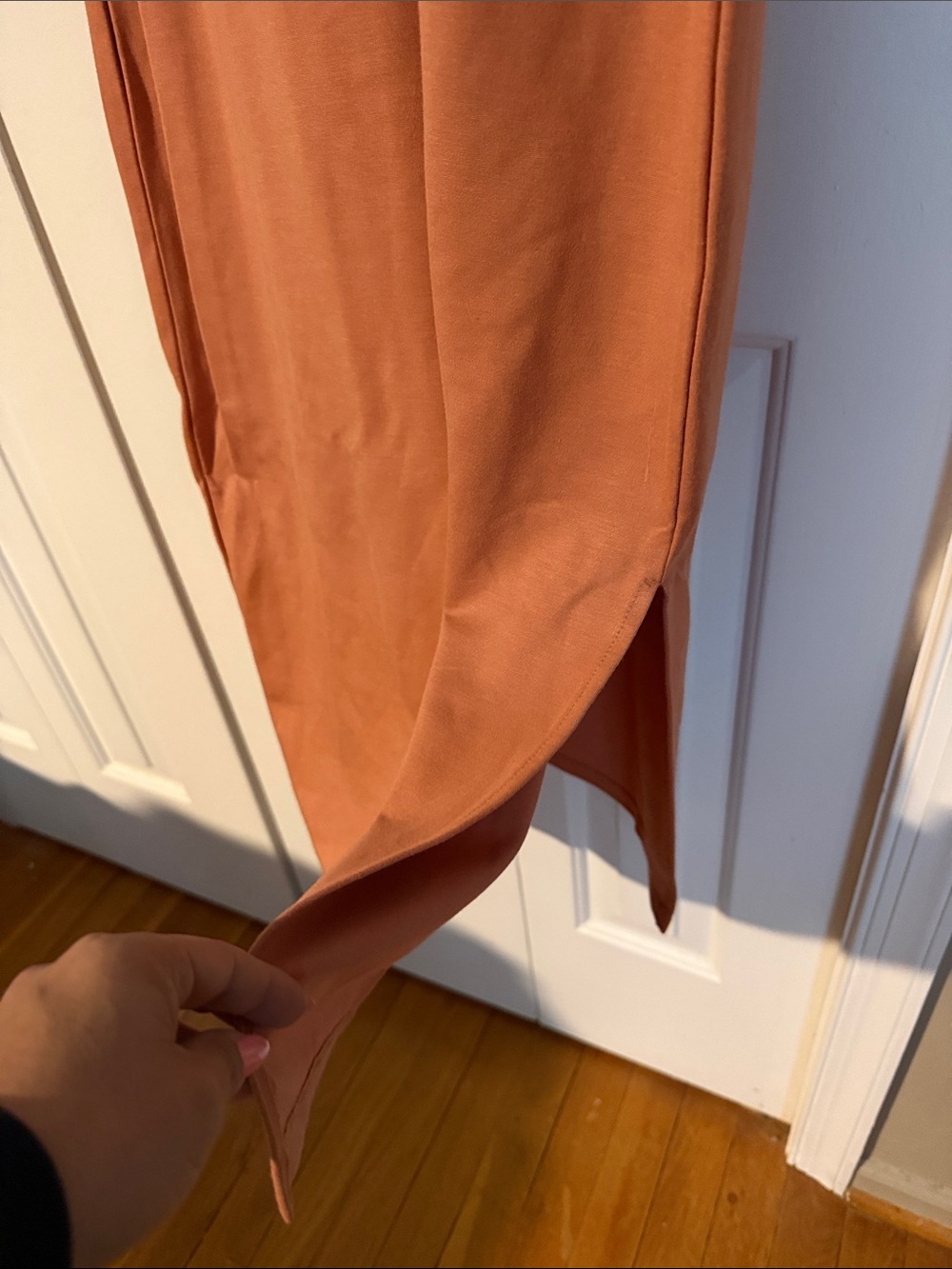 Nike Women’s Rust-Orange Short-Sleeve Midi Dress - Picture 2 of 4